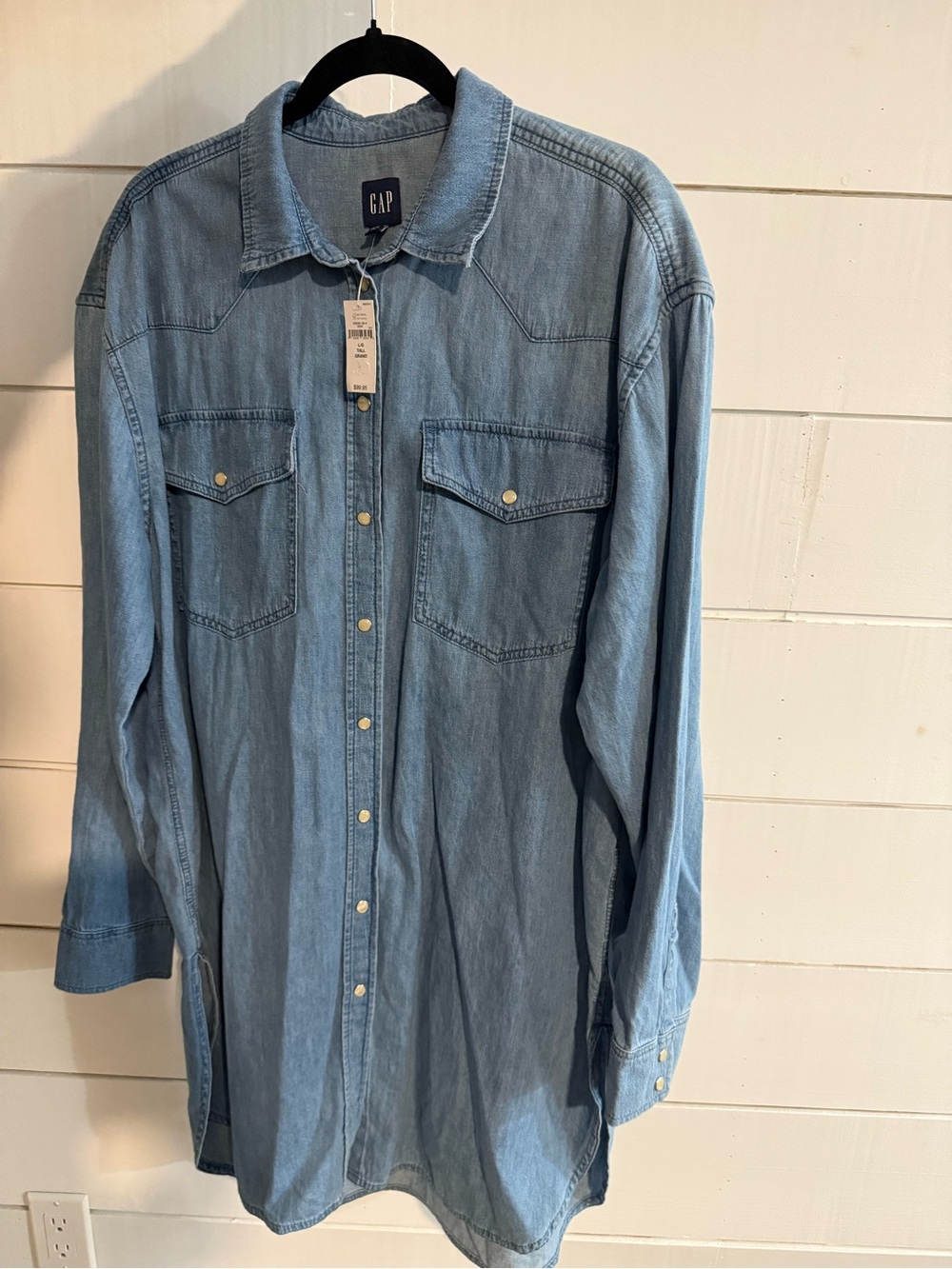 GAP Light Blue Denim Shirt Dress